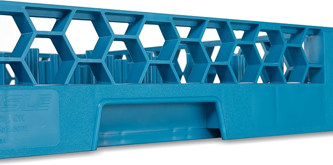 Carlisle FoodService Products All Purpose Plate and Tray Racks – Tray Racks with Extra Tall 2.94" Pegs for Charger Plates, Pasta Bowls, Large Platters, Open Honeycomb Design, Blue, (Pack of 6)
