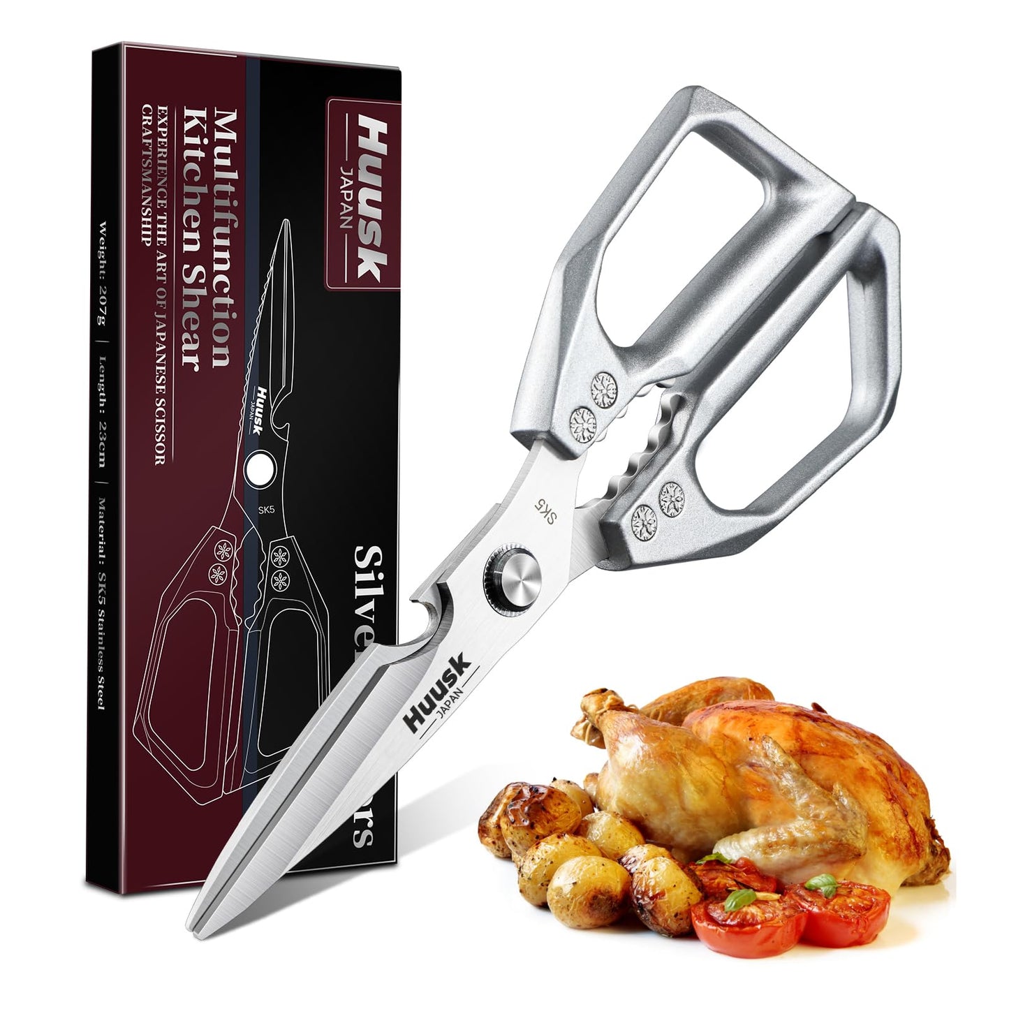 Huusk Kitchen Scissors and Vegetable Peelers Set, Gifts for Women
