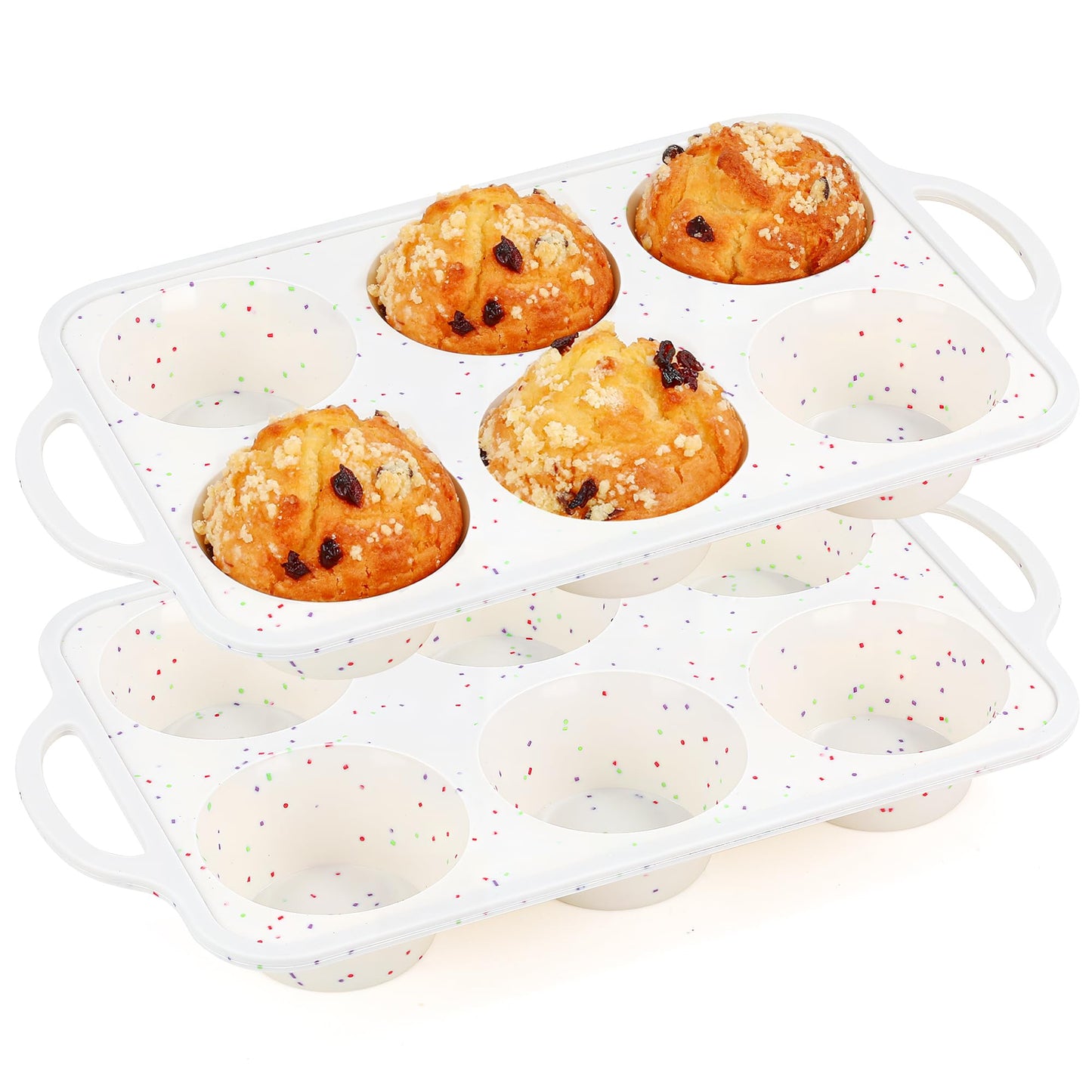 AOTASO 6 Cup Jumbo Muffin Pan for Baking with Metal Frame Nonstick
