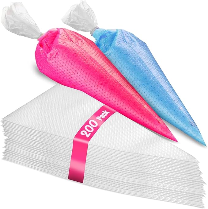Anti Burst Piping Bags 12 Inch - Prestee Tipless Icing Bags - Durable Frosting Piping Bag Tools - Pastry and Cookie Decorating Supplies