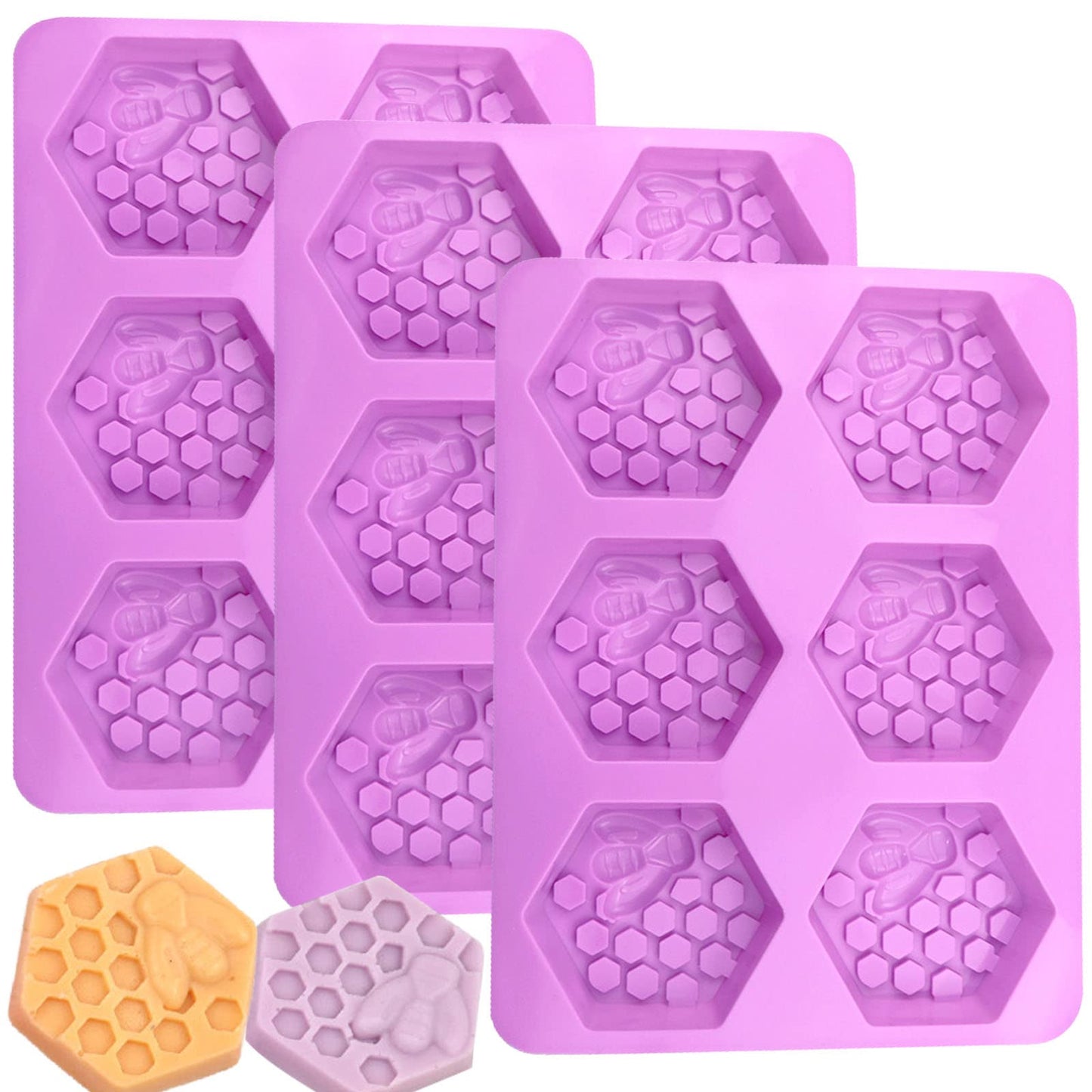 Honeycomb Soap Molds-Silicone Molds for Soap 3D Bee Soap Molds