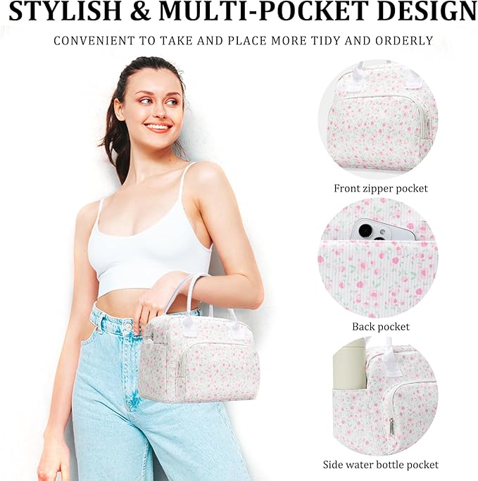 MEXS Insulated Lunch Bag for Women Men Large Reusable Lunch Box Adult Leakproof Portable Cooler Tote Bags for Work Picnic