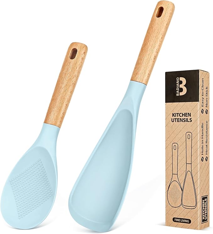 Badiano Cooking Spoon and Rice Scooper for Nonstick Cookware,Multi-function