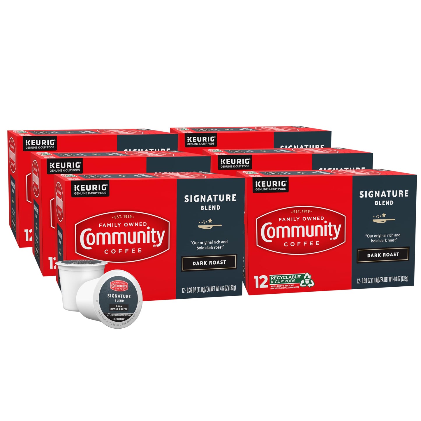 Community Coffee Grandma's Sugar Cookie Keurig K-Cup Pods, Limited Edition Holiday Flavor, Natural Ingredients, 10 Count (Pack of 6)