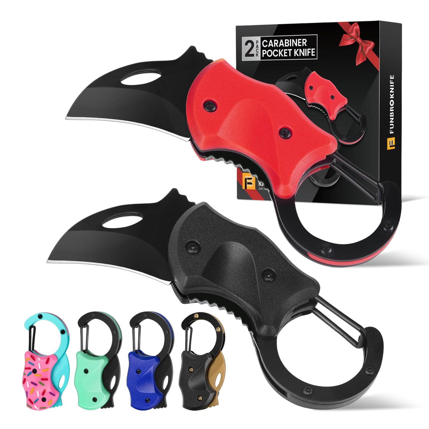 FUNBRO 2 Pack Small Pocket Knife Gifts for Men & Women