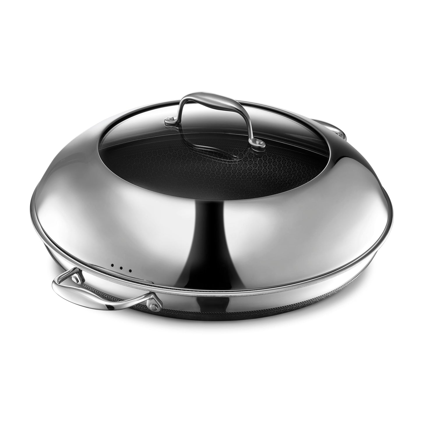 HexClad 10" Hybrid Nonstick Frying Pan with Lid, Dishwasher & Oven Safe