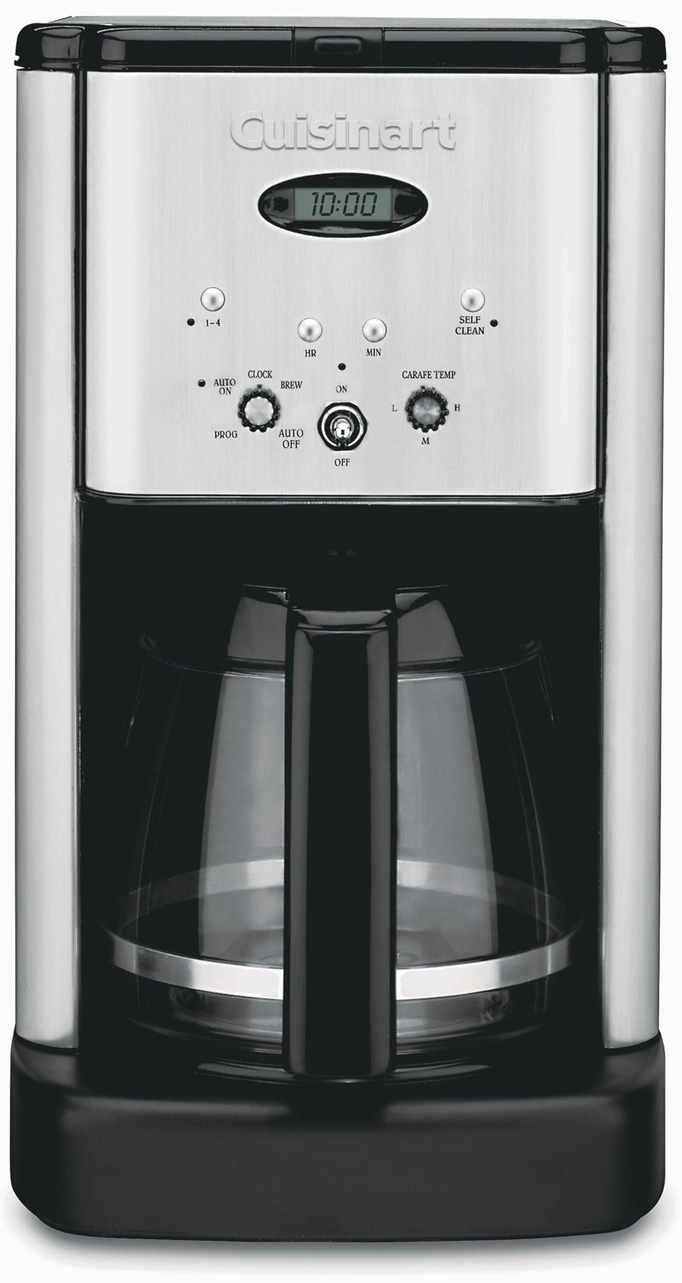 Cuisinart 12 Cup Brew Central Maker Coffee Maker, Black Stainless Steel, DCC-1200BKSNAS