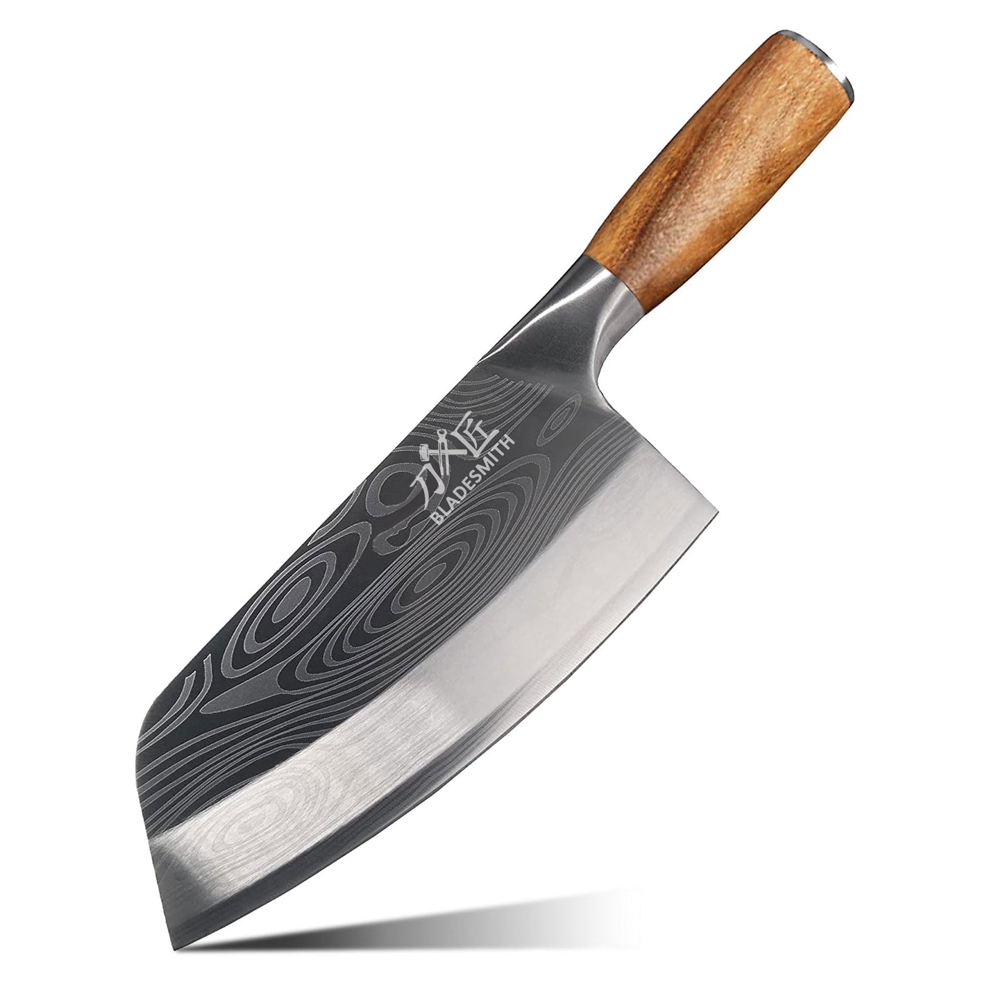 BLADESMITH Meat Cleaver Butcher Axe Bone Chopper Heavy Duty - 6.3'' Bone Cutting Knife Bone Breaker, Stainless Steel Thicken Blade & Pear Wood Handle, Slaughterhouse Looks Manly,2025 Gifts