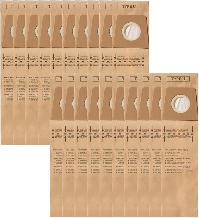 20PK Vacuum Bags for Dirt Devil Royal Type U 3920047001 3920048001