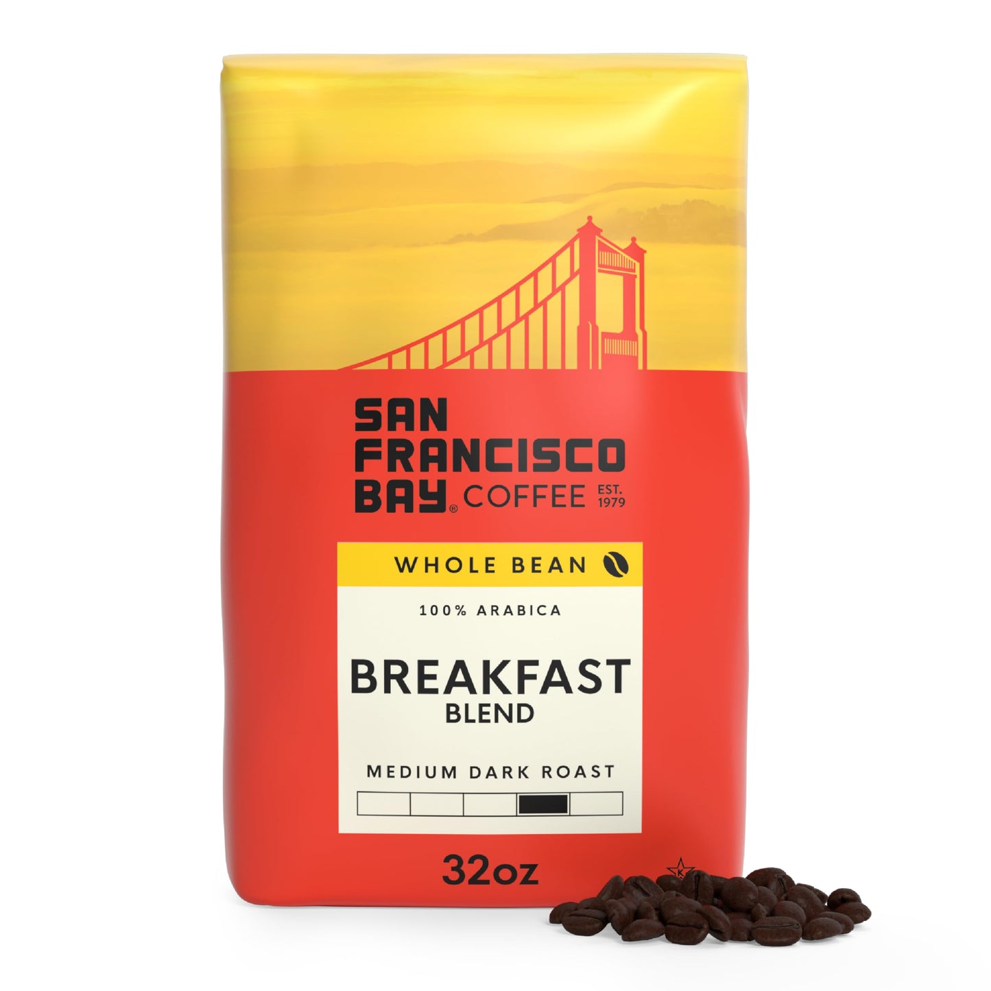 San Francisco Bay Coffee DECAF Gourmet Blend Whole Bean Coffee, 2 lb bag