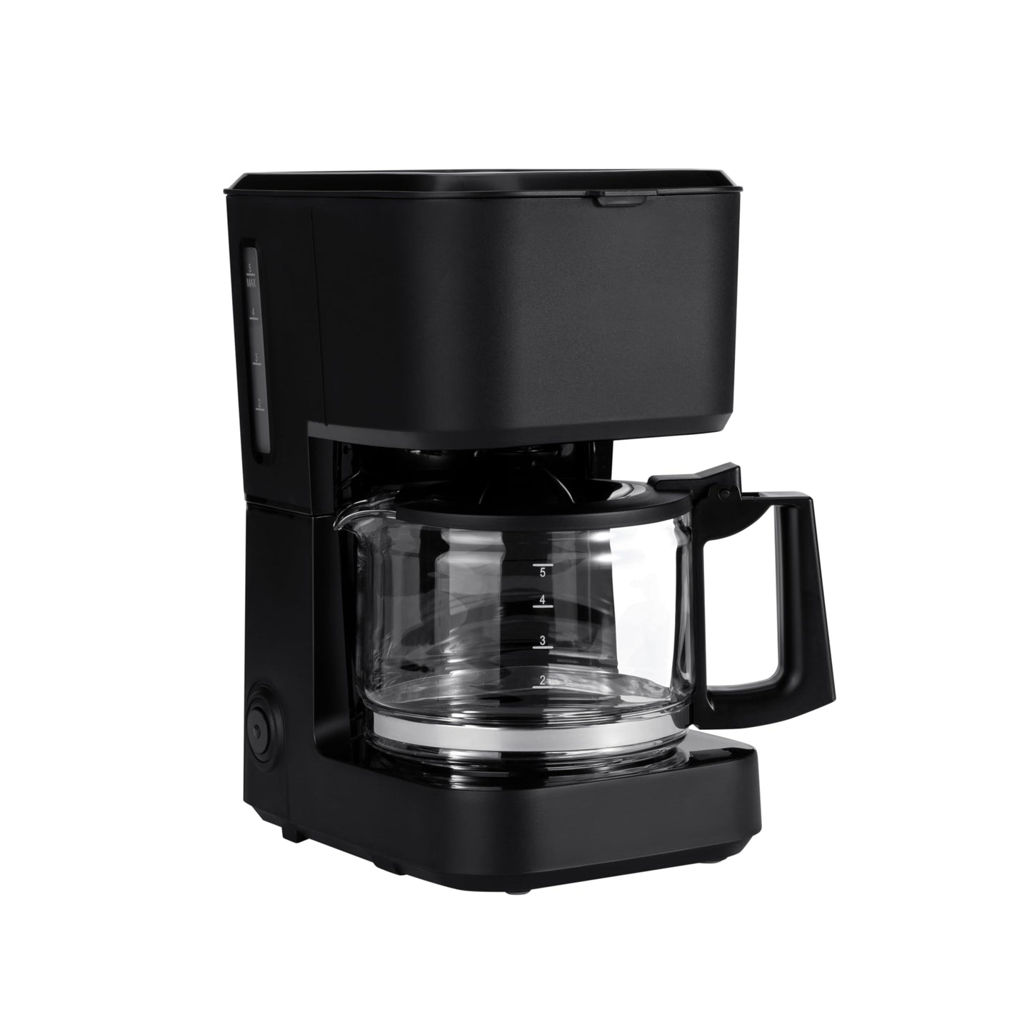 12 Cup Drip Coffee Maker with Glass Carafe (1.9 Qt), Auto Shut-off, Auto Pause, Removable Filter Basket, Black & Silver