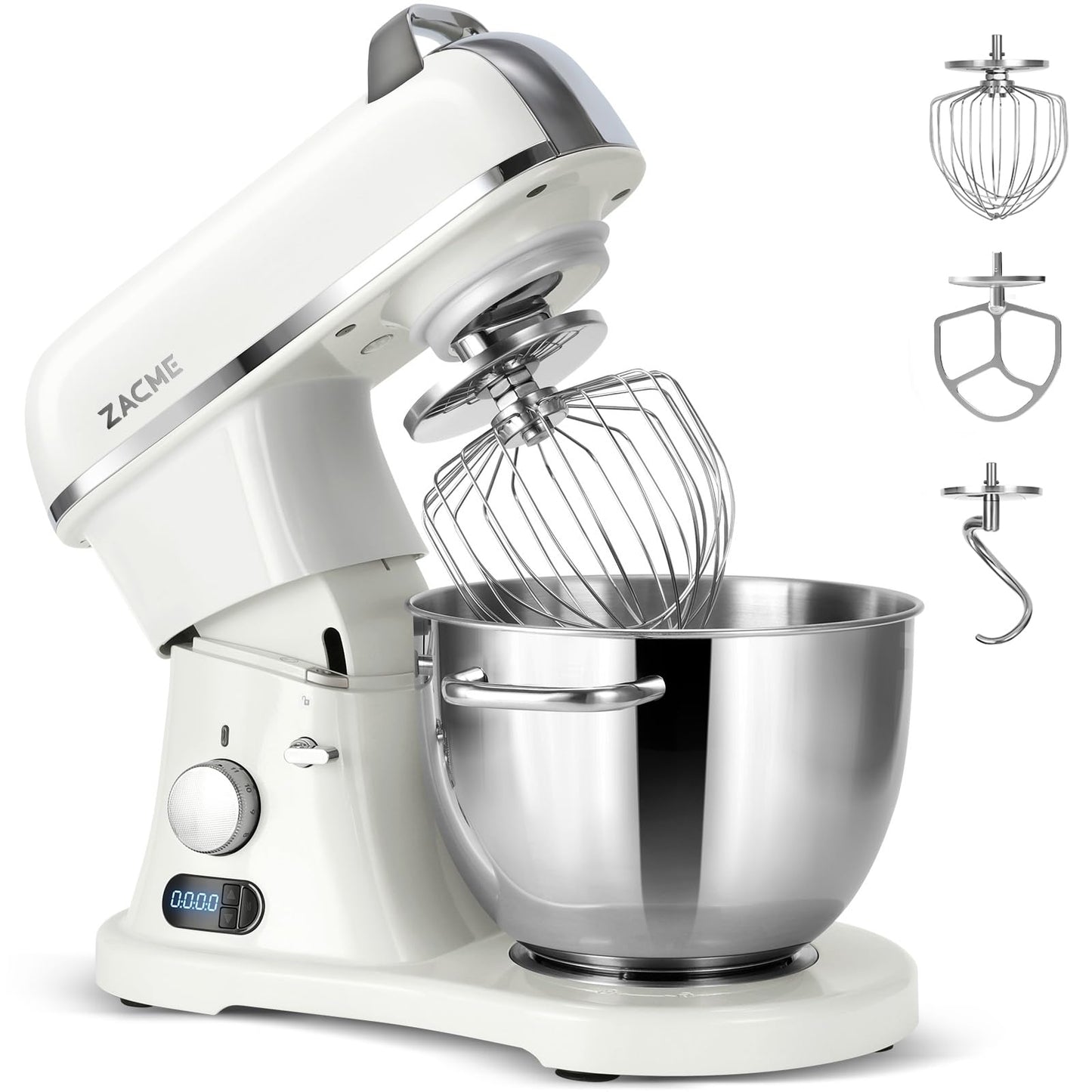 8.4QT Commercial Stand Mixer 800W with Aluminum Die Casting Meets the Standard of NSF/ANSI 8-2023, Mixers Kitchen Electric Stand Mixer with Stainless Steel 8L Bowl, Dough Hook, Whisk and Beater