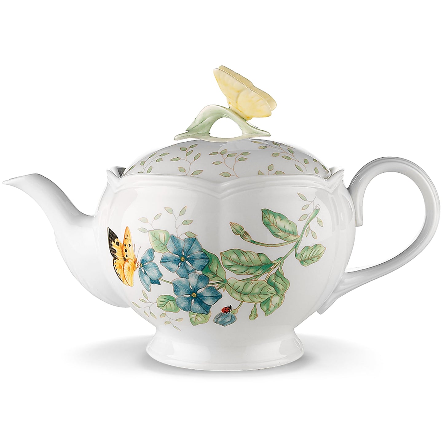 Lenox Butterfly Meadow Porcelain Teapot, 46oz