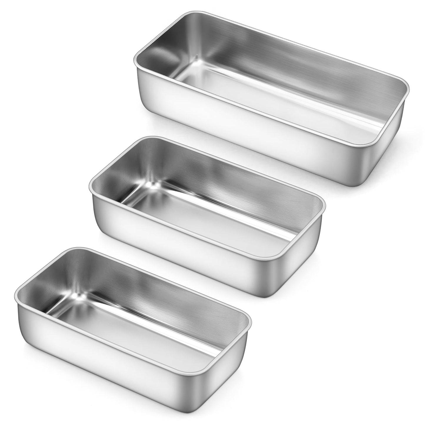 LIANYU Bread Loaf Pans Set of 4, 1 Large (12x5 Inch) & 3 Medium (9x5 Inch)