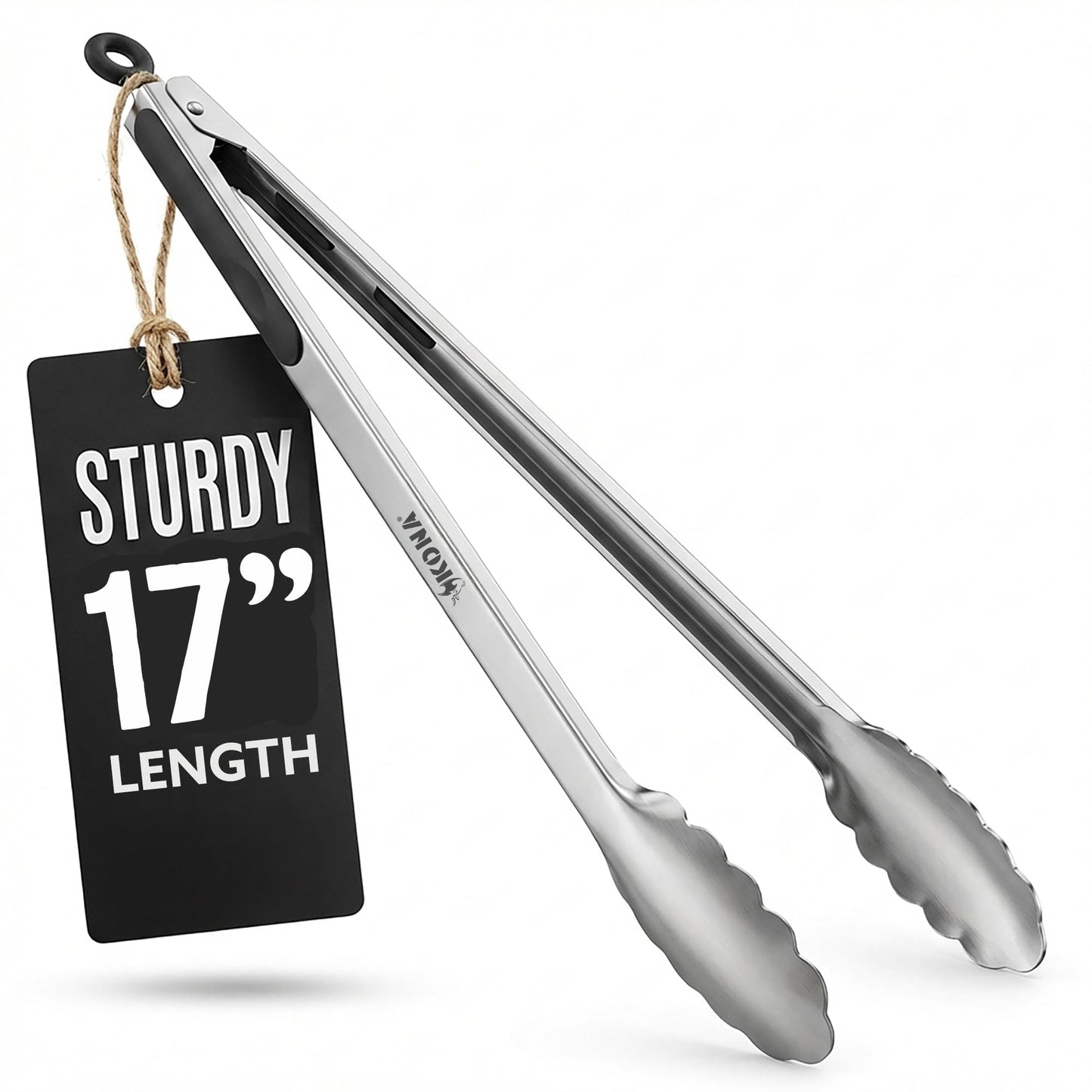 Kona 18-in Stainless Steel Locking Grill Tongs, Heavy-Duty, 1 Pack