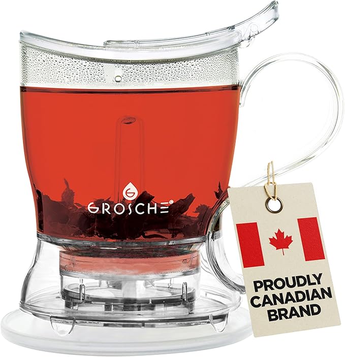 GROSCHE Aberdeen Smart Tea Maker BPA-Free Tea Infuser Black 17.7 oz (525ml)