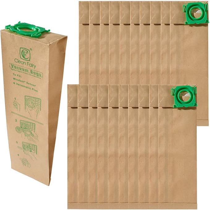 20Pack Vac Bag for Windsor Sensor S XP SR and Sebo C G X Series 5300REP