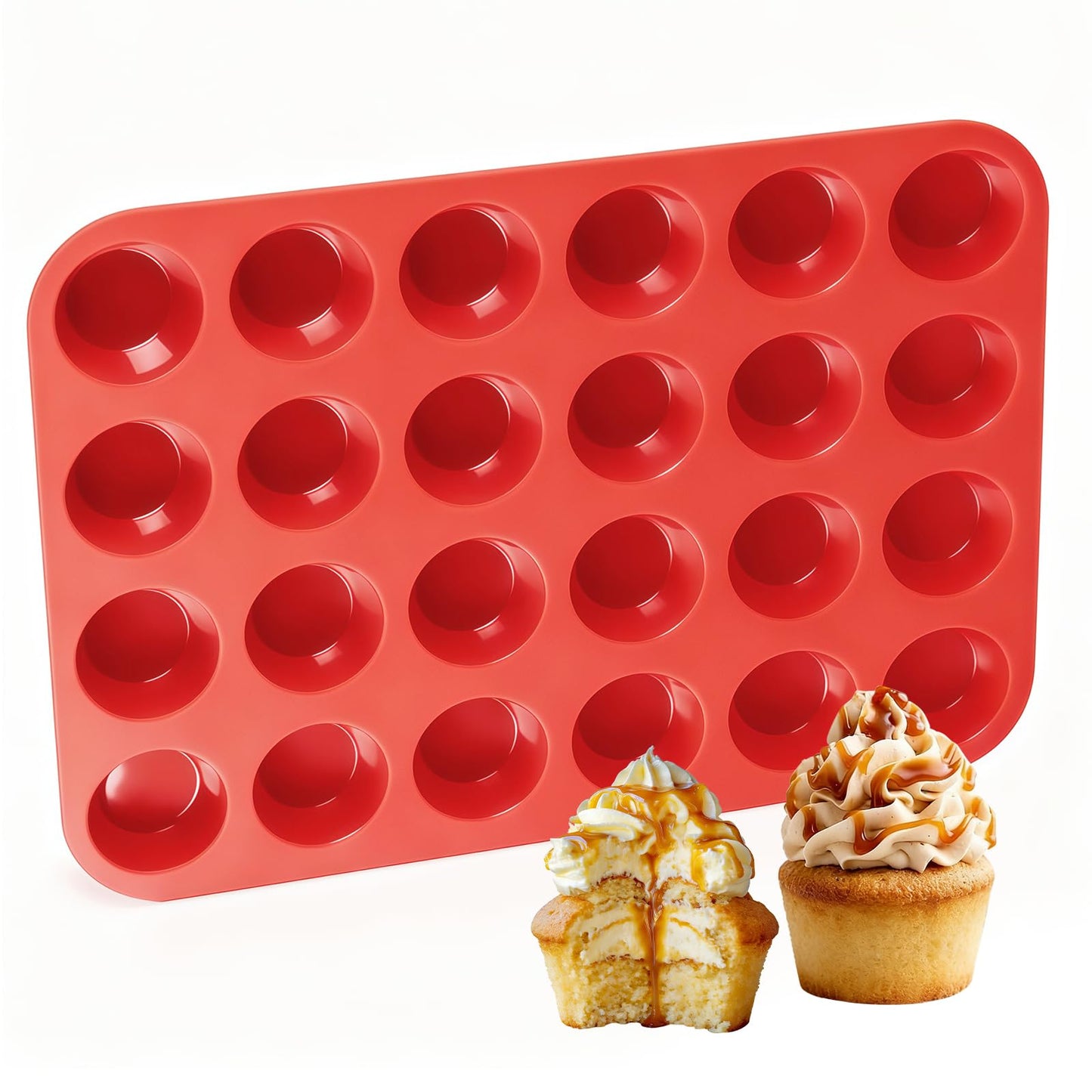 12 Cups Silicone Muffin Pans for Baking Cupcake Pan Nonstick Silicone Molds