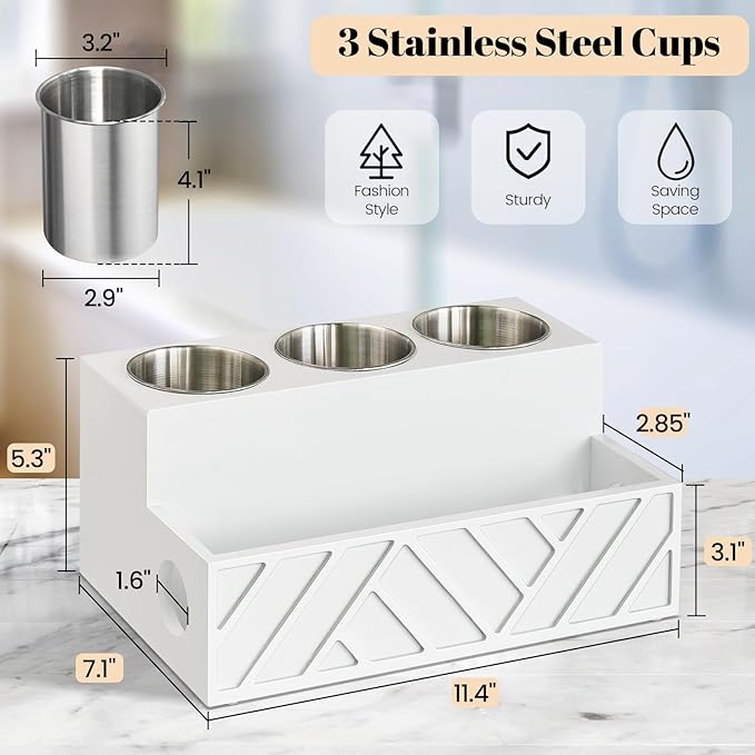 Hair Tool Organizer, Hair Dryer Holder Wall Mounted, Bathroom Countertop Organizer for Bathroom Accessories, Blow Dryer Organizer for Curling Iron, Hair Styling Tools, Vanity Organizer for Makeup