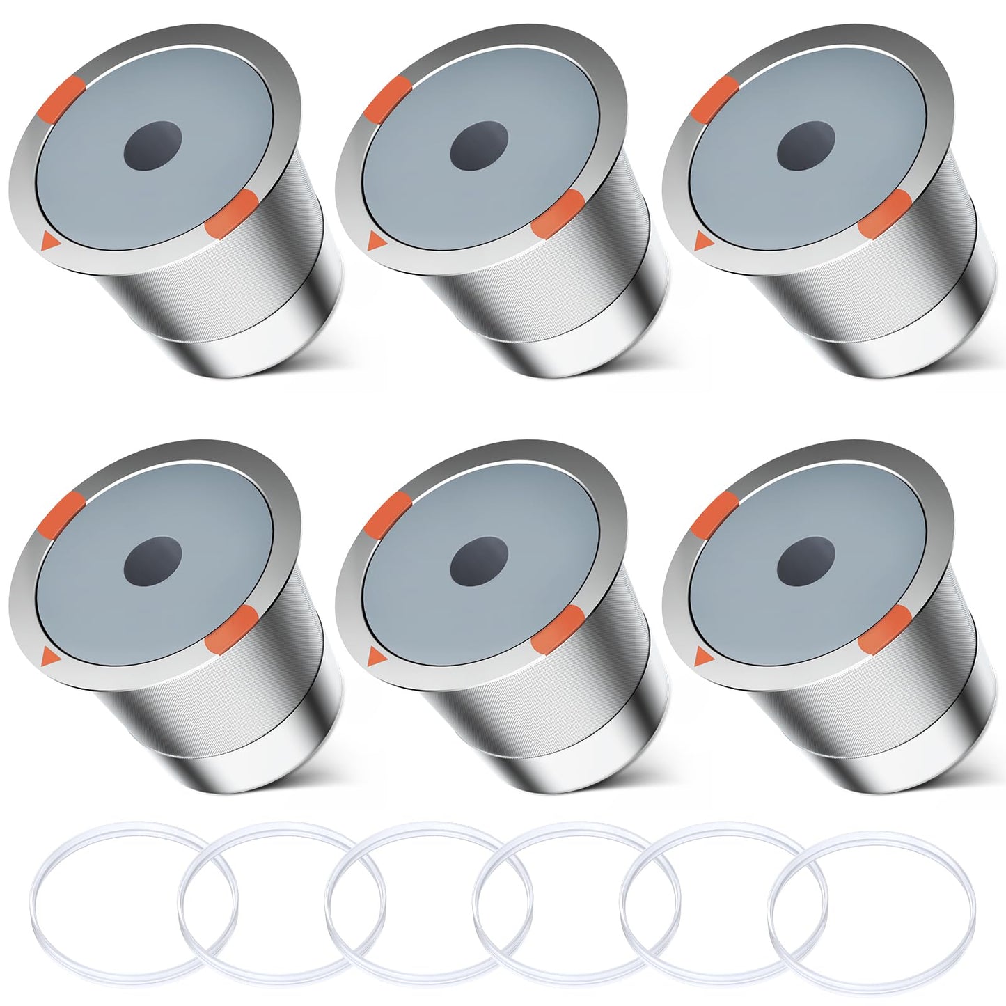 Reusable k Cup Coffee Filters,Universal stainless steel Refillable k Cups Filter Use for K 2.0 and 1.0 Coffee Makers-brewers (4pack)