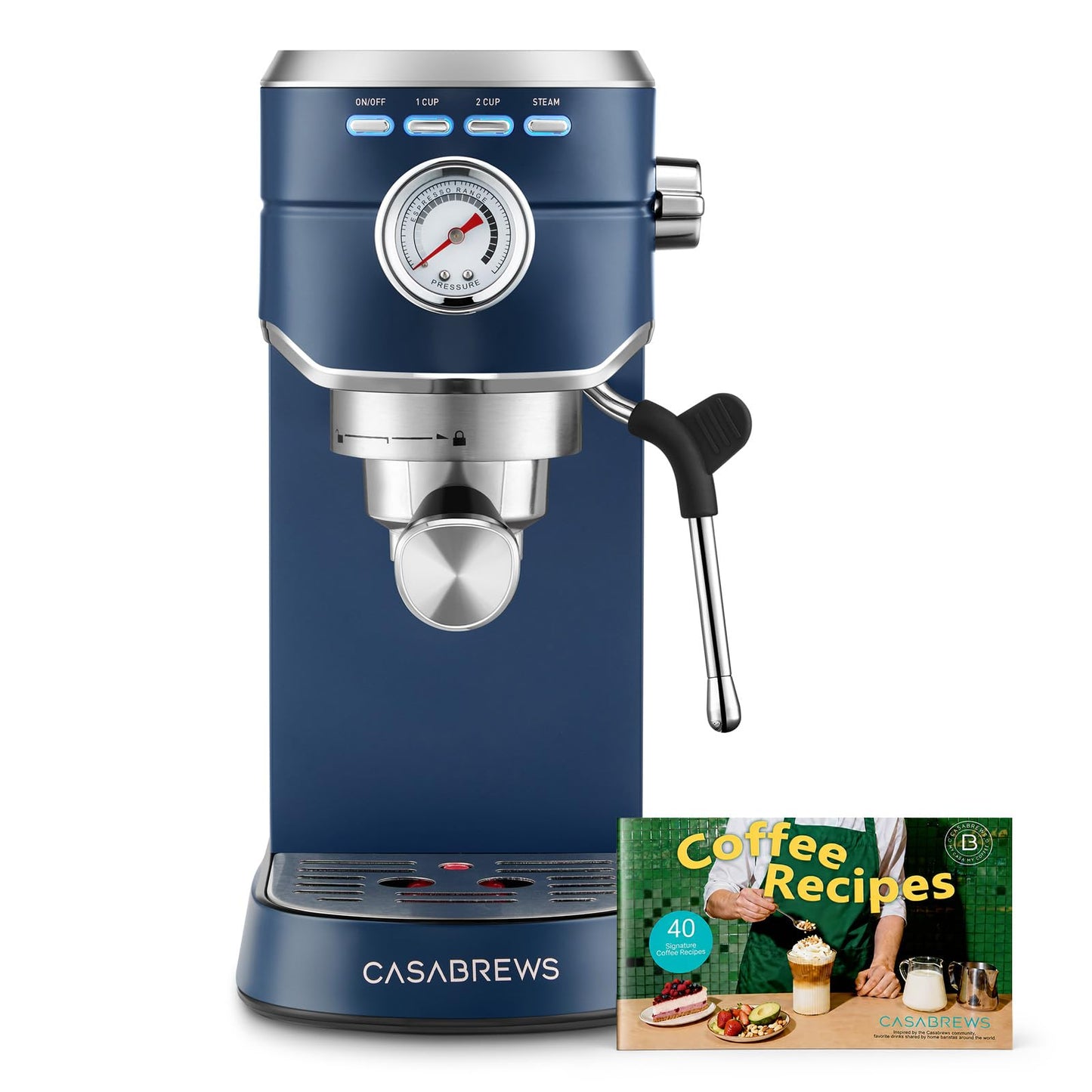 CASABREWS CM5418 Espresso Maker, Compact Espresso Machine with Milk Frother