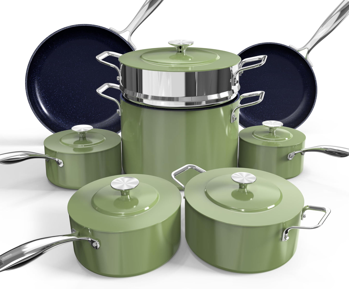 Nuwave Lux 13pc Forged Lightweight Nonstick Ceramic Cookware Set, PFAS-Free