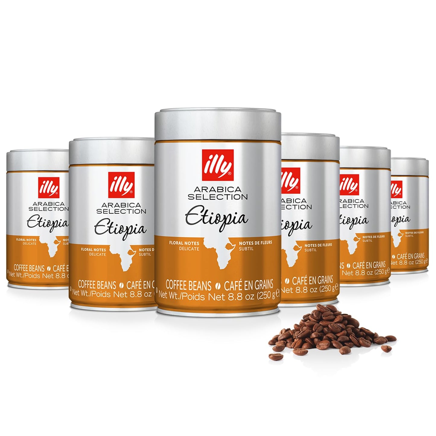 illy Whole Bean Coffee, Intenso Bold Roast, 8.8oz, 6 Pack