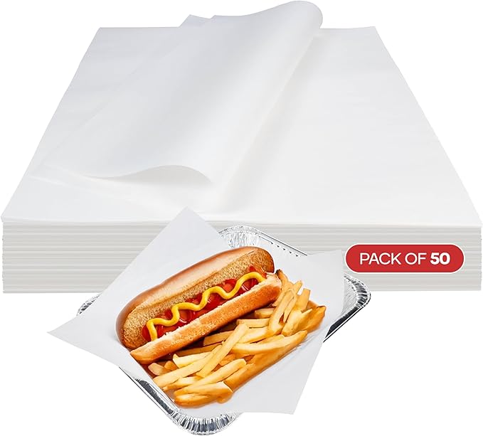 Brown Deli Paper Sheets, 12" x 12" (1000 pcs.) - USA-Made Premium Food Basket Liners - PFAS-free Grease Resistant Deli Paper Sheets for Snack & Baking Wrap, Picnic & Party by IDL Packaging