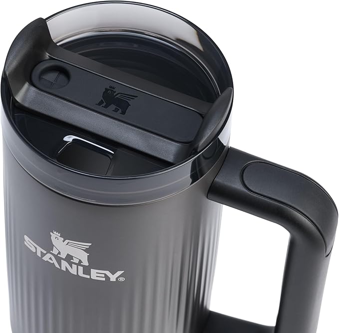 STANLEY Quencher H2.0 Tumbler with Handle and Straw 30 oz | Flowstate 3-Position Lid | Cup Holder Compatible for Travel | Insulated Stainless Steel Cup | BPA-Free | Fluted Black