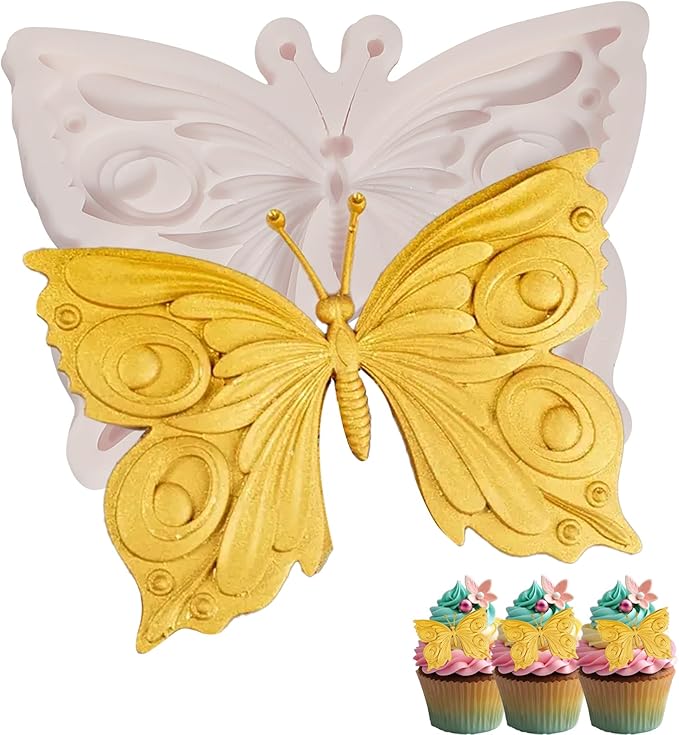 nklbio 1 Pcs Exquisite Butterfly Fondant Mold for Cake Decoration