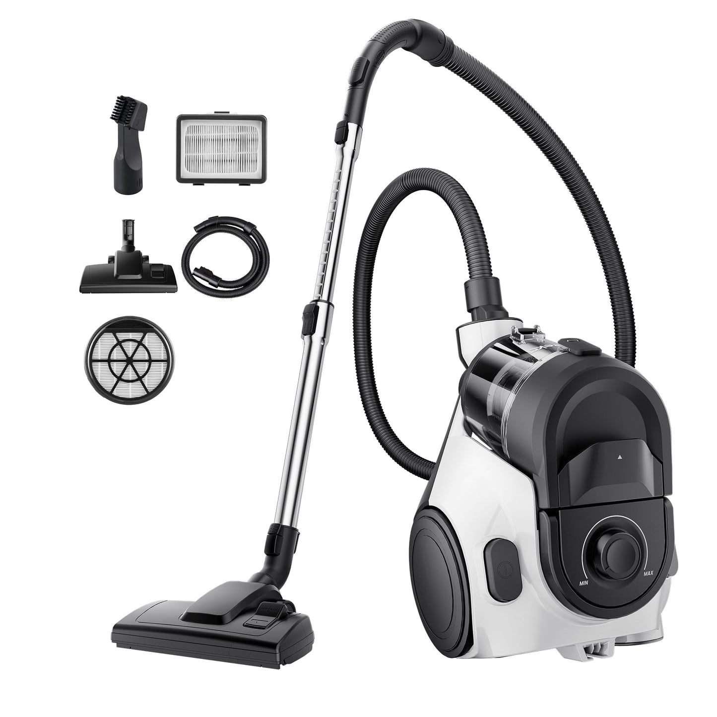 Eureka Whirlwind Bagless Canister Cleaner NEN110A Lightweight Corded Vacuum for Carpets and Hard Floors, Blue