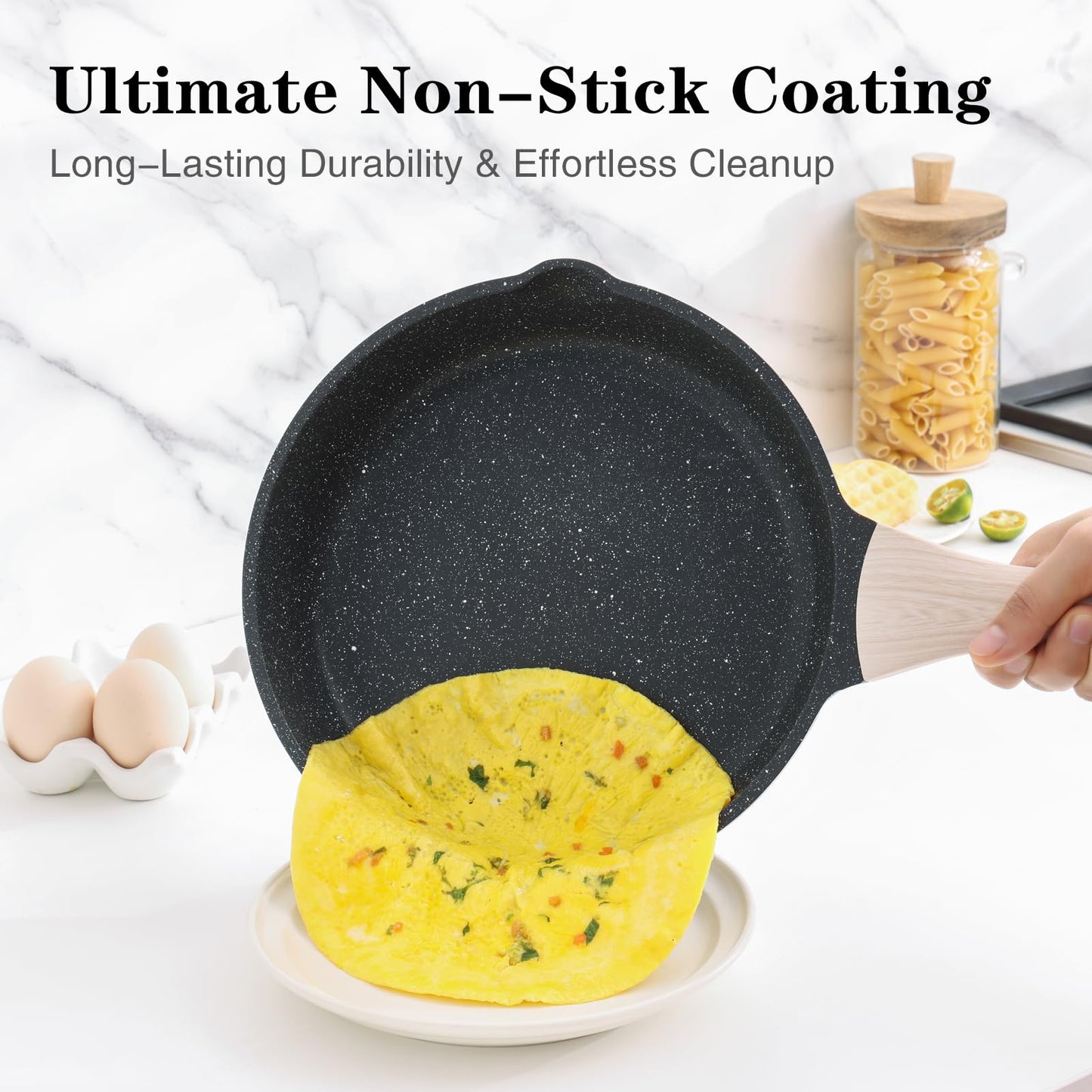 Kordisen Non Stick Frying Pan Skillet, 8 inch Small Egg Pan