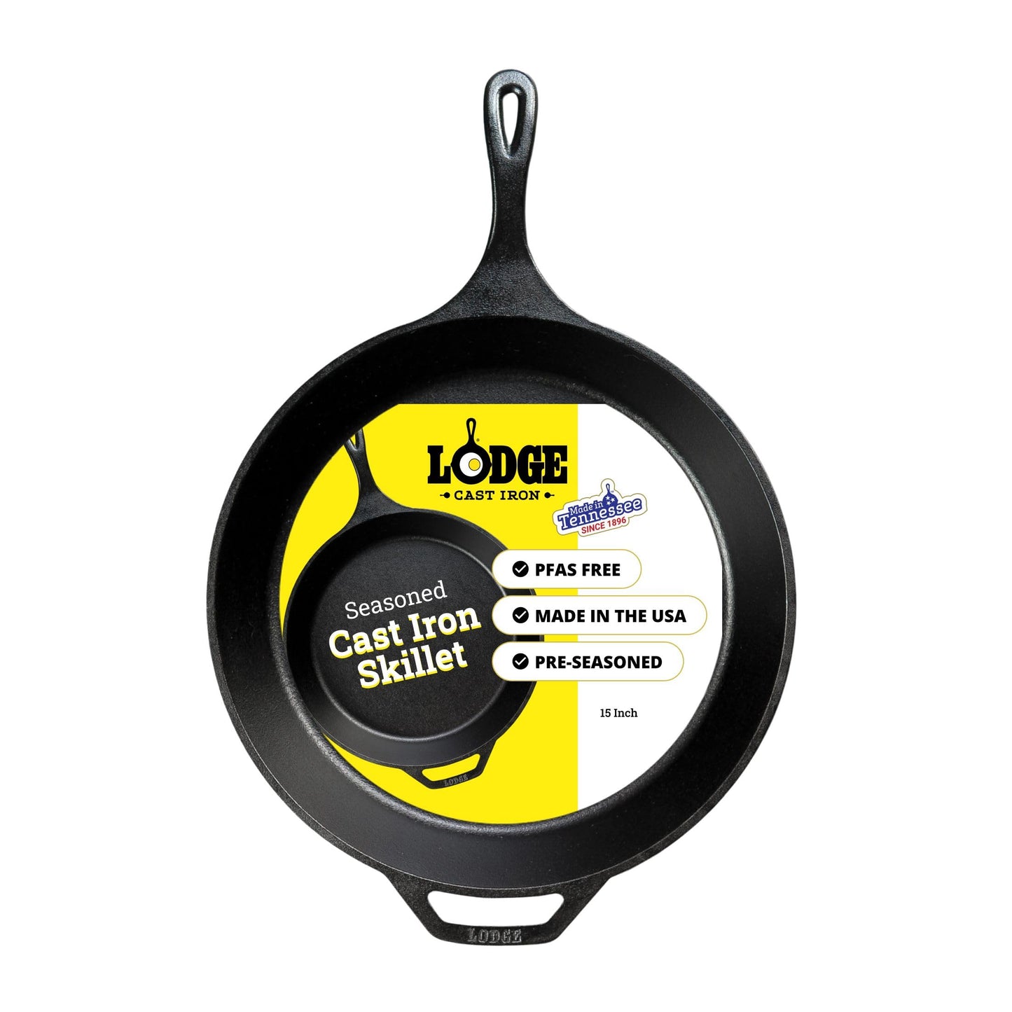 Lodge Pre-Seasoned Cast Iron Skillet, PFAS-Free, 13.25 Inches
