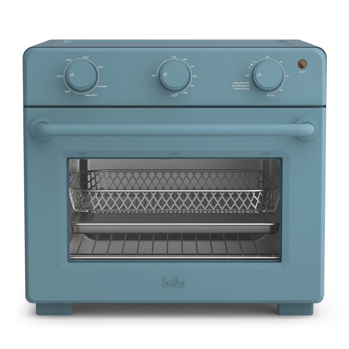bella 6 Slice Toaster Oven With Air fryer, Seaglass
