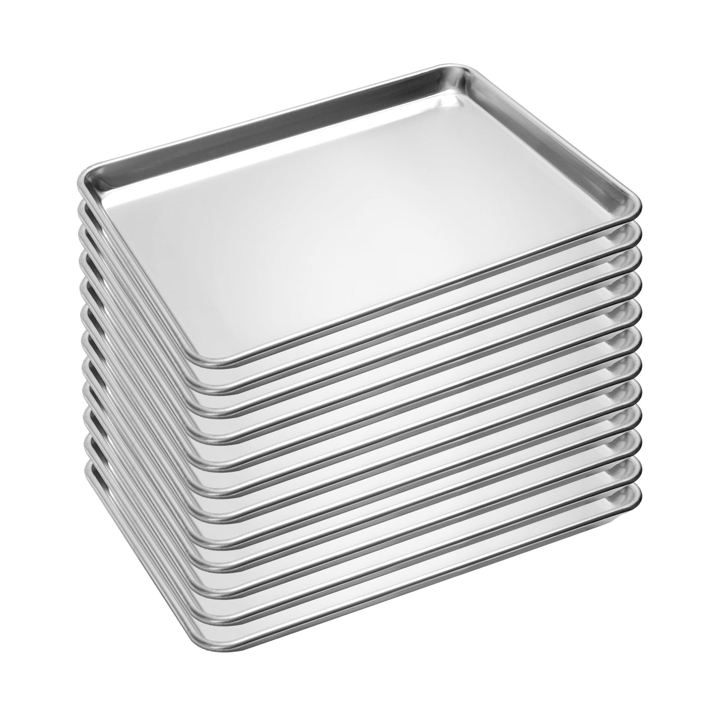 BIEAMA 6 Pack 15" x 21" Baking Sheet Pan, Aluminum Large Size Cookie Sheets