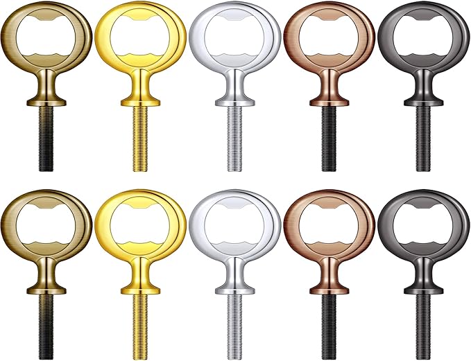 Patelai 5 Pieces Metal Bottle Opener Kit Blank Stainless Steel Bottle Opener Inserts Hardware for Wedding Wine Party DIY Project Craft Wood Turning