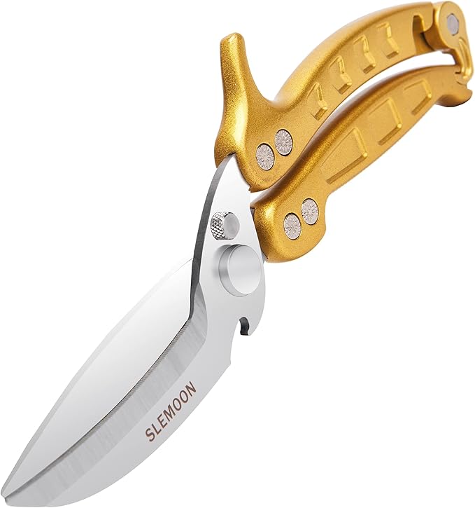 SLEMOON Heavy Duty Kitchen Shears,Poultry Shears with Safety Lock,Black
