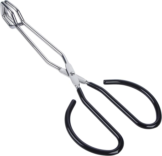 MSY BIGSUNNY Stainless Steel Scissor Tongs Heavy Duty Cooking Tongs with Soft Handles (2, red 11" + 11")