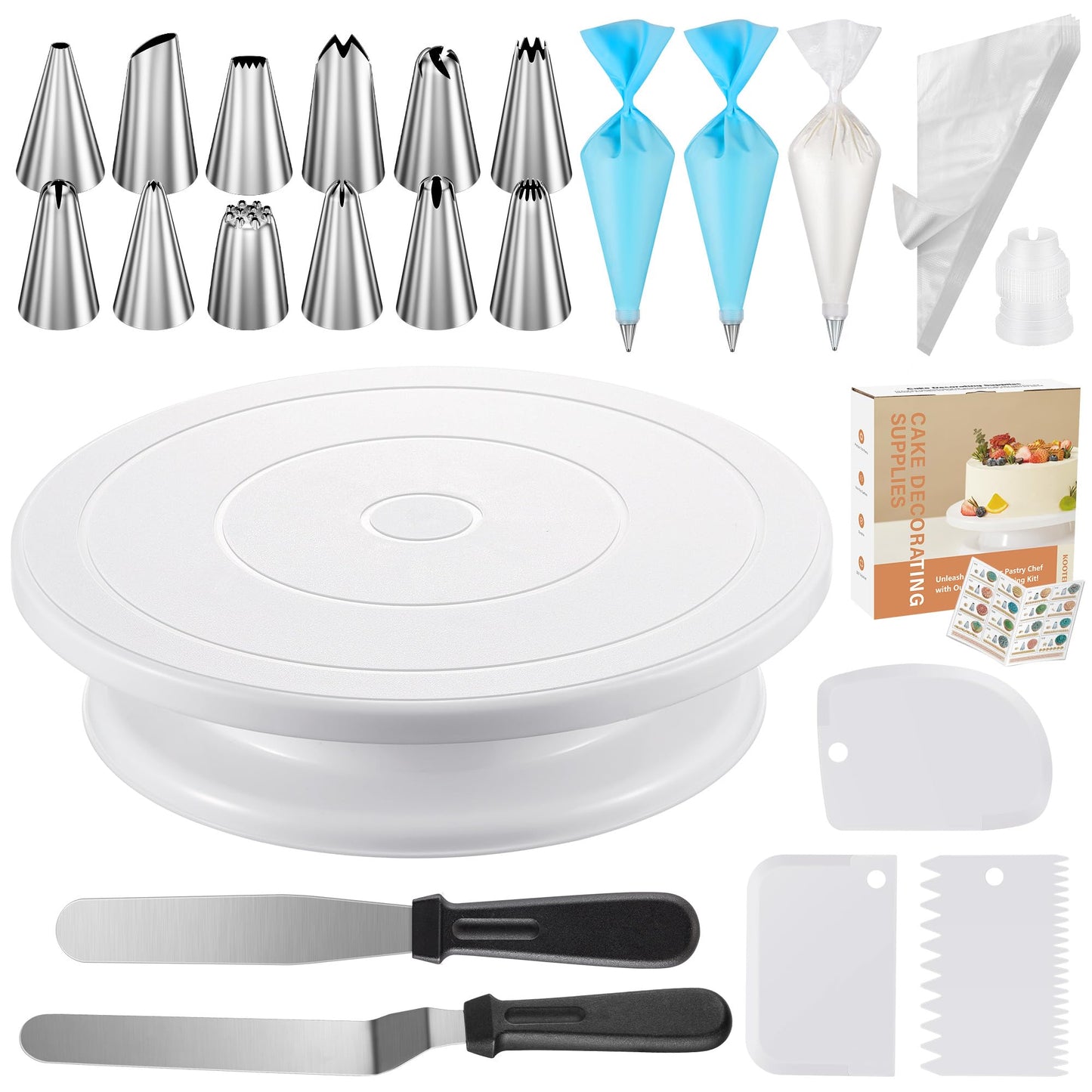 Kootek 158 Cake Decorating Kit Baking Supplies Tools for Beginners & Pros
