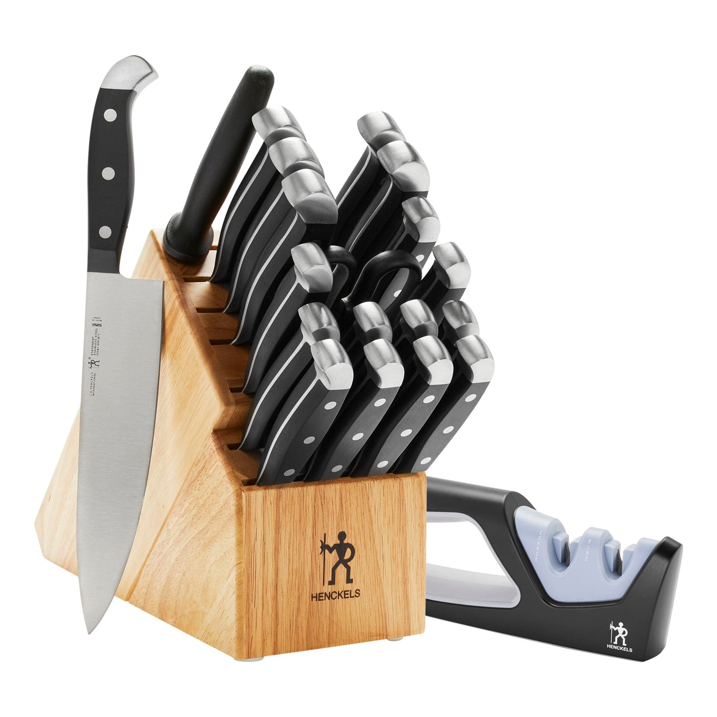 Henckels Statement 20-Pc Knife Set, Razor-Sharp, German Engineered, Brown