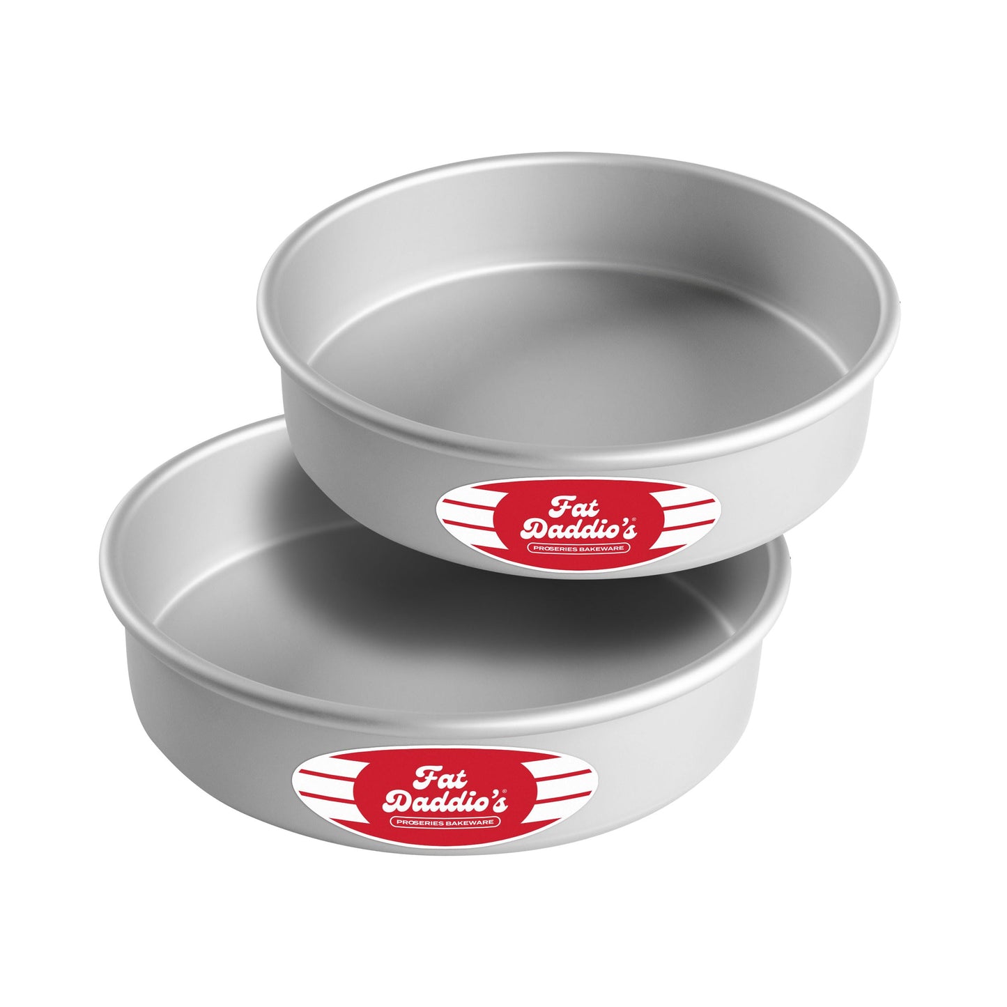 Fat Daddio's Anodized Aluminum Round Cake Pans, 2 Piece Set, 5 x 2 Inch