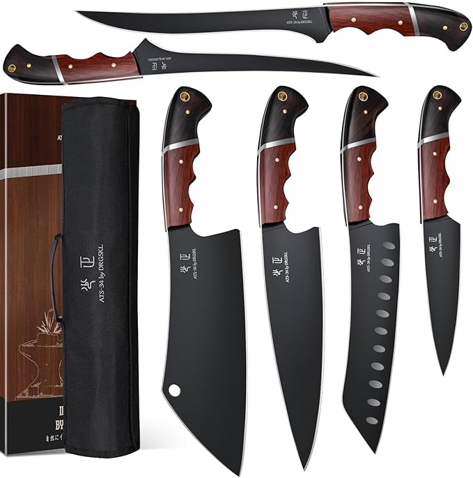DRGSKL Boning Knife 7 inch - Brisket Trimming Knives for Meat Cutting