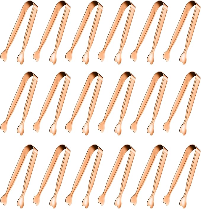 Small Serving Tongs, Anytrp 12-Pack Stainless Steel Sugar Tongs, 5.3inch Kitchen Metal Appetizers Tong for Serving Food, Buffets, Coffee Bar, Tea Party, Desserts Party and Ice Bucket