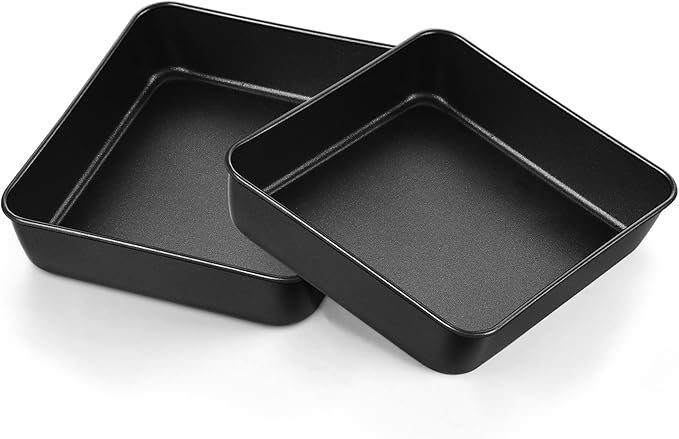 E-far 9x9 Baking Pan, Nonstick Square Cake Pan with Stainless Steel Core