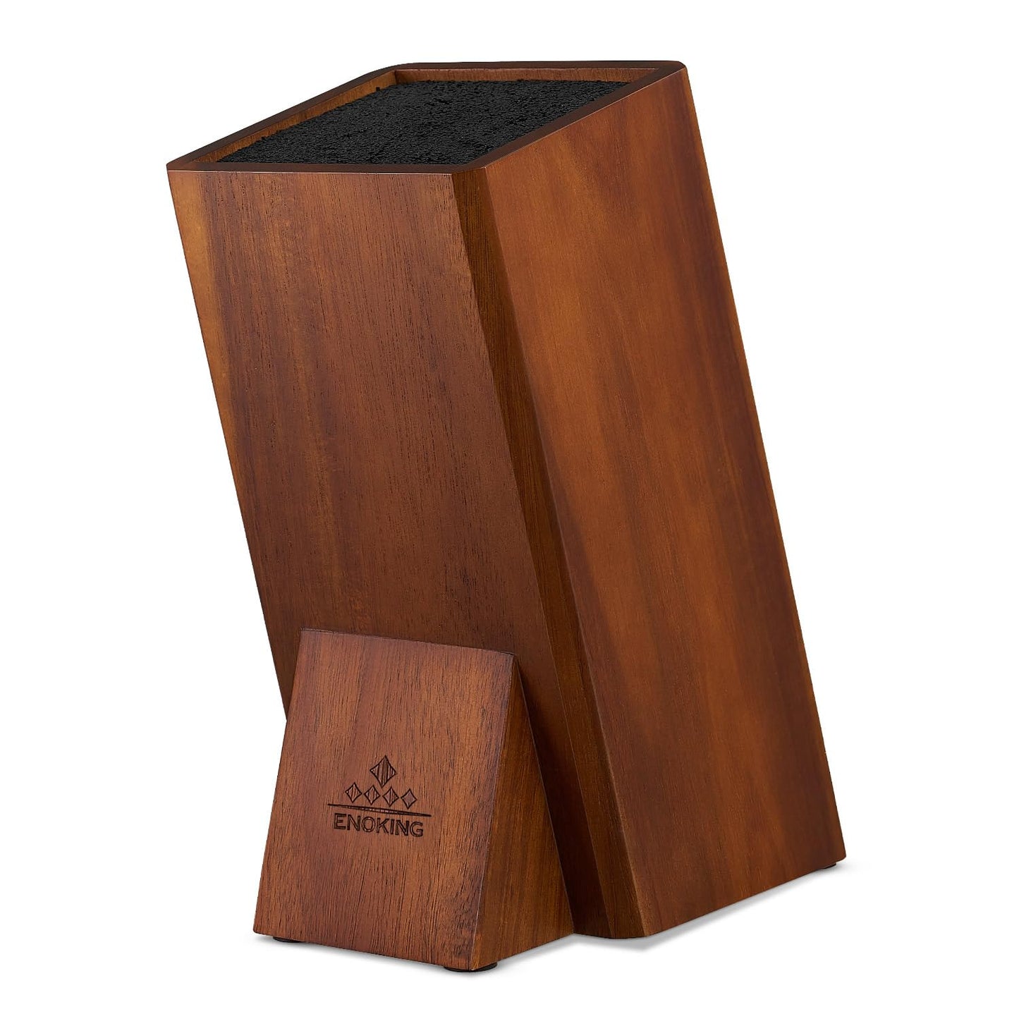 Universal Magnetic Knife Block, 360° Rotating Acacia Wood Knife Holder