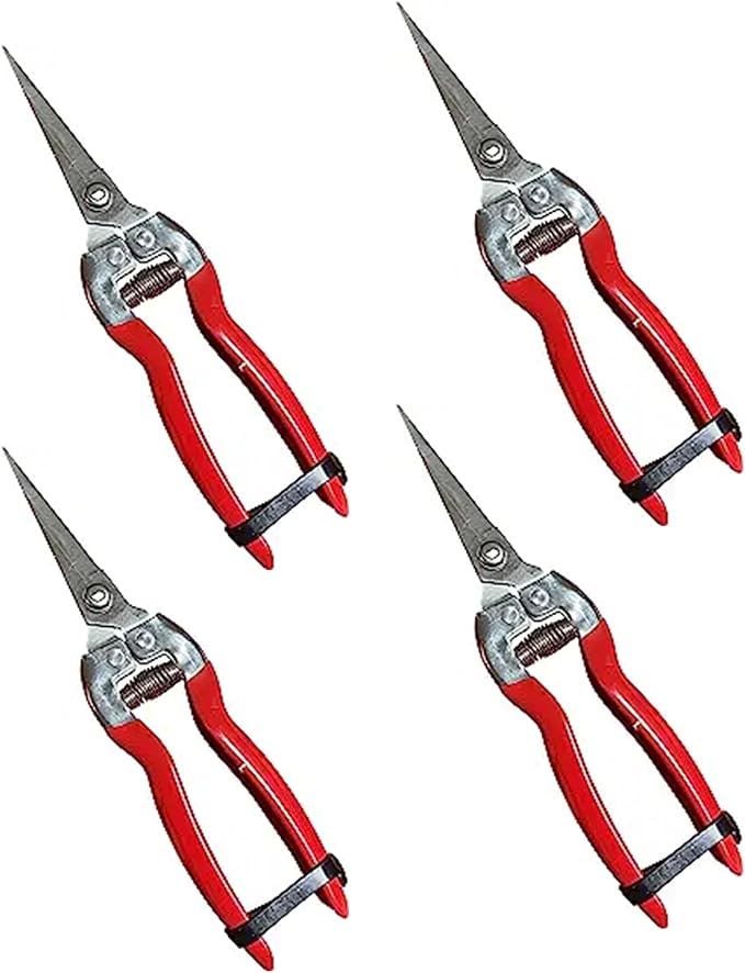 Garden Guru Extra Long Stainless Steel Pruner Pruning Shears Clippers Snips – Sharp Bonsai Cutter Plant Trimming Scissors – Straight Blade Garden Scissors Tool – Great for Roses Flowers Herbs Fruits