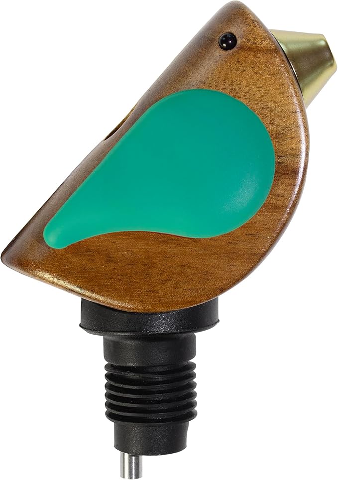 Songbird Specialties Singing Bird Wine Bottle Pourer, Black