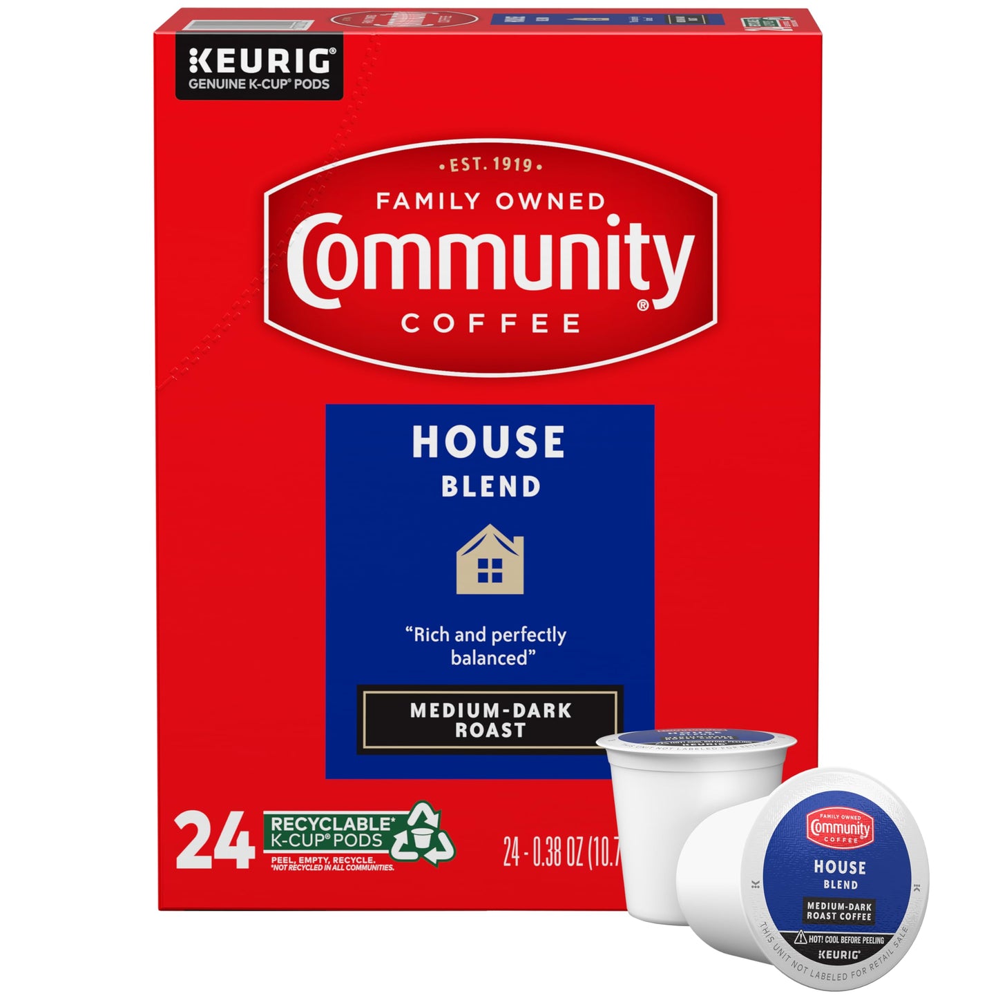 Community Coffee Grandma's Sugar Cookie Keurig K-Cup Pods, Limited Edition Holiday Flavor, Natural Ingredients, 10 Count (Pack of 6)
