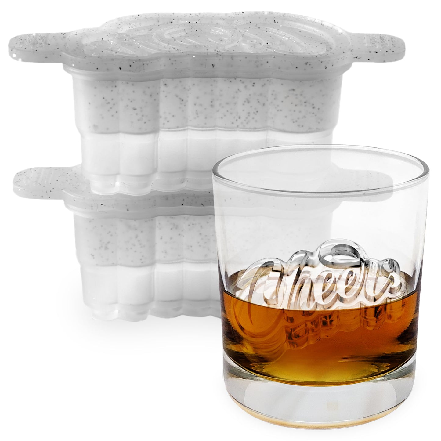Tovolo Bulldog Ice Cube Mold Pack of 2 Craft Ice Cube Molds for Whiskey Bourbon Cocktails, Easy Fill Funny English Bull Dog Shaped Ice Cube Gifts for Bulldog Lovers, Dishwasher Safe BPA Free Silicone