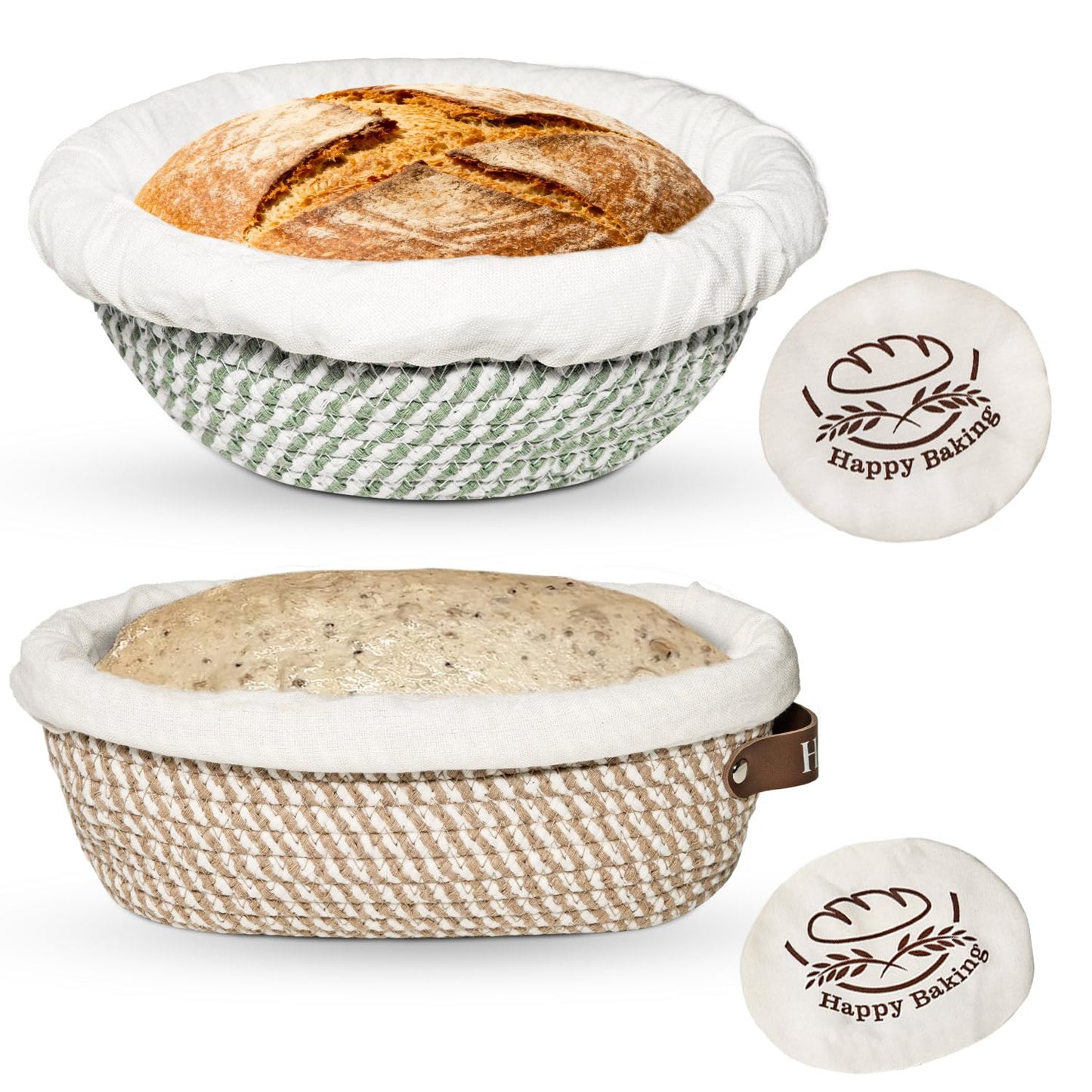 Banneton Bread Proofing Basket Sourdough Basket Cotton Rope Bread Baskets